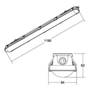 Brumberg Leuchten LED-Feuchtraumleuchte 1190mm 4000K 78014114-4
