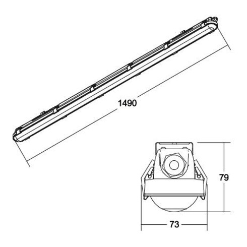 Brumberg Leuchten LED-Feuchtraumleuchte 1490mm 4000K 78013114