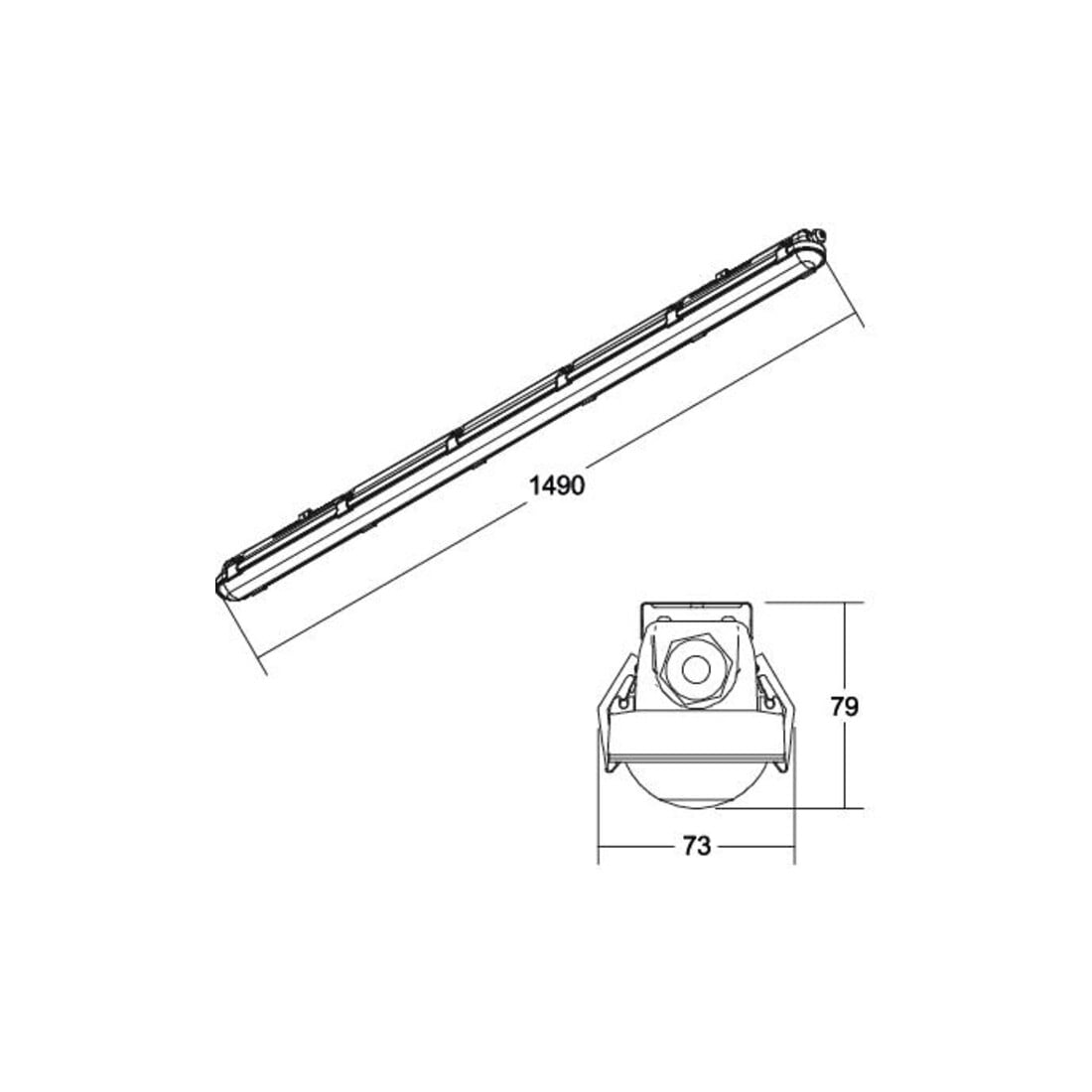 Brumberg Leuchten LED-Feuchtraumleuchte 1490mm 4000K 78013114