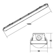 Brumberg Leuchten LED-Feuchtraumleuchte 1490mm 4000K 78015114-4