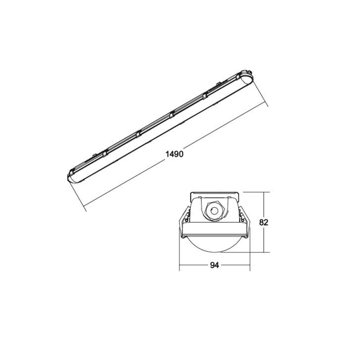 Brumberg Leuchten LED-Feuchtraumleuchte 1490mm 4000K 78015114