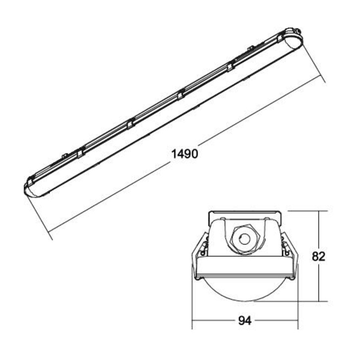 Brumberg Leuchten LED-Feuchtraumleuchte 1490mm 4000K 78015114