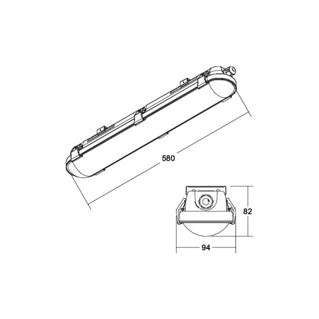 Brumberg Leuchten LED-Feuchtraumleuchte 580mm 4000K 78011114