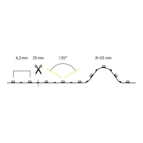 Brumberg Leuchten LED-Flexband 5000mm 24V 3100K IP00 15205003