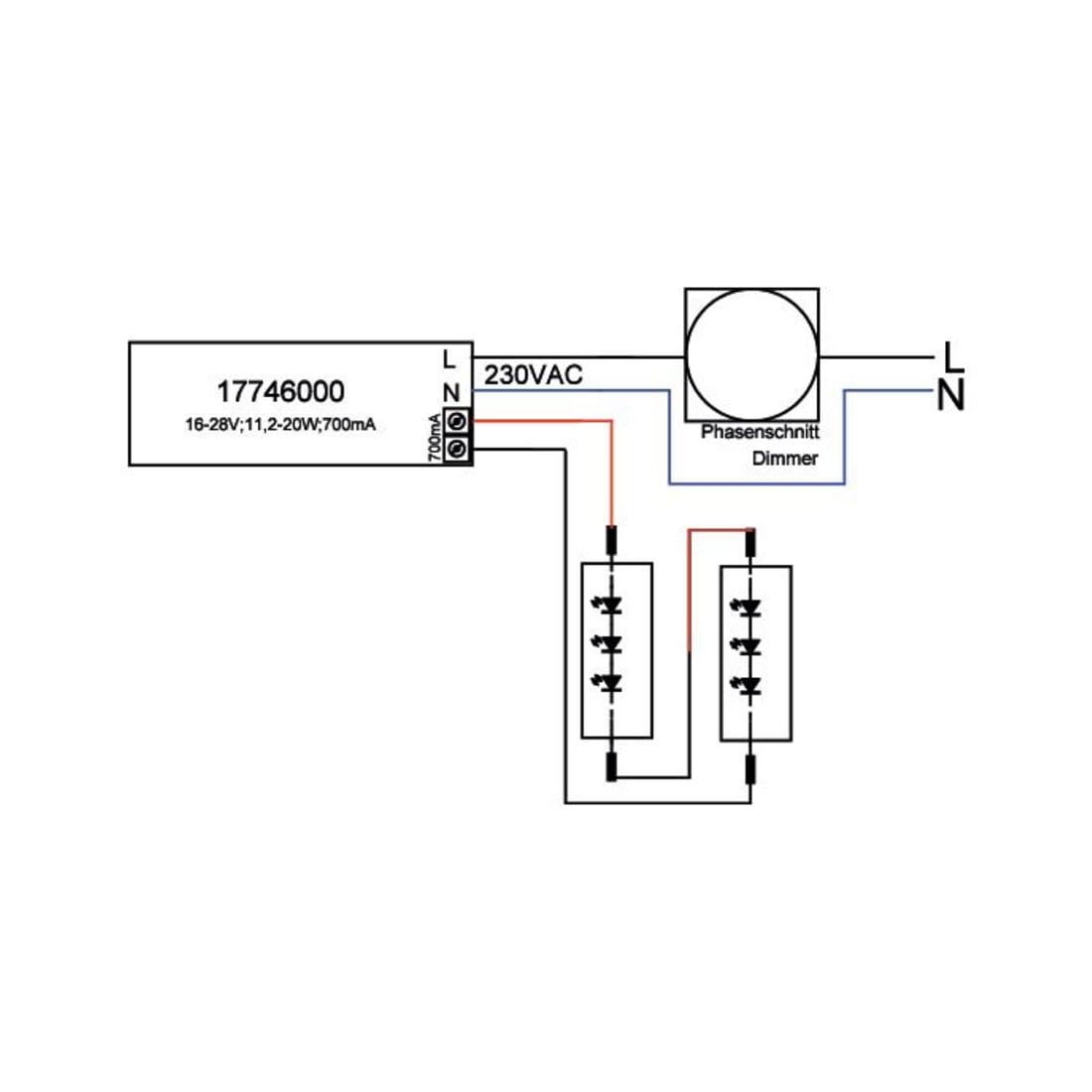 Brumberg Leuchten LED-Konverter 700mA 11,2-20W dimm 17746000
