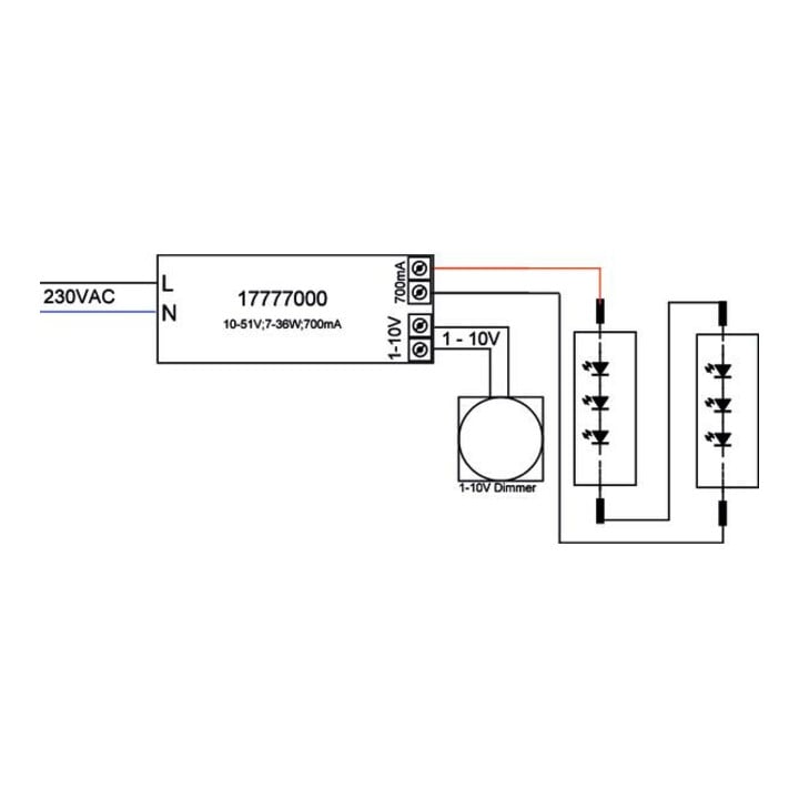 Brumberg Leuchten LED-Konverter 700mA 36W 1-10V dim 17777000