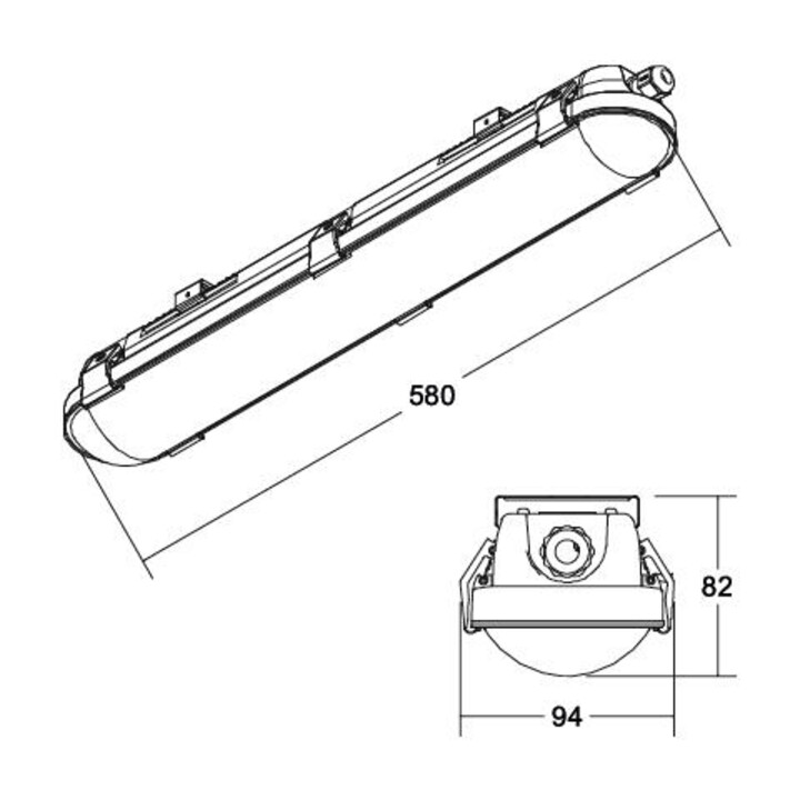 Brumberg Leuchten LED lampe pour locaux humides 580mm 4000K 78011114