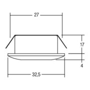 Brumberg Leuchten LED-Lichtpunkt mt-alu/chr 1W 3000K IP44 12071023-4