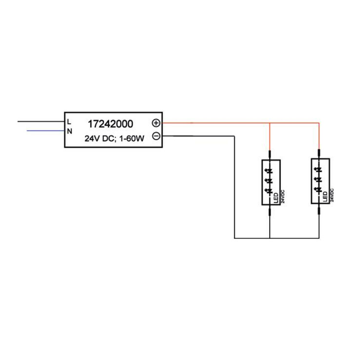 Brumberg Leuchten LED-Netzgerät 1-60W 24V IP20 schaltbar 17242000