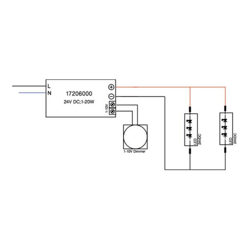 Brumberg Leuchten LED-Netzgerät 20W 24VDC ws 17206000