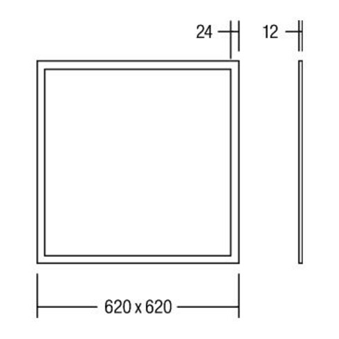 Brumberg Leuchten LED-Panel M625 840, DALI Multilumen 32047074
