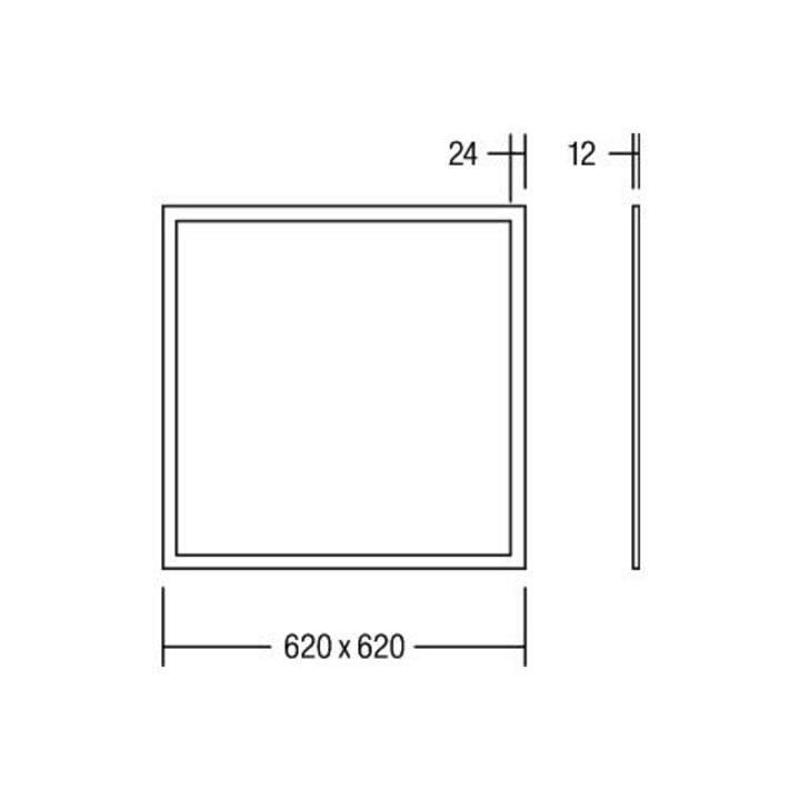 Brumberg Leuchten LED-Panel M625 840, DALI Multilumen 32048074