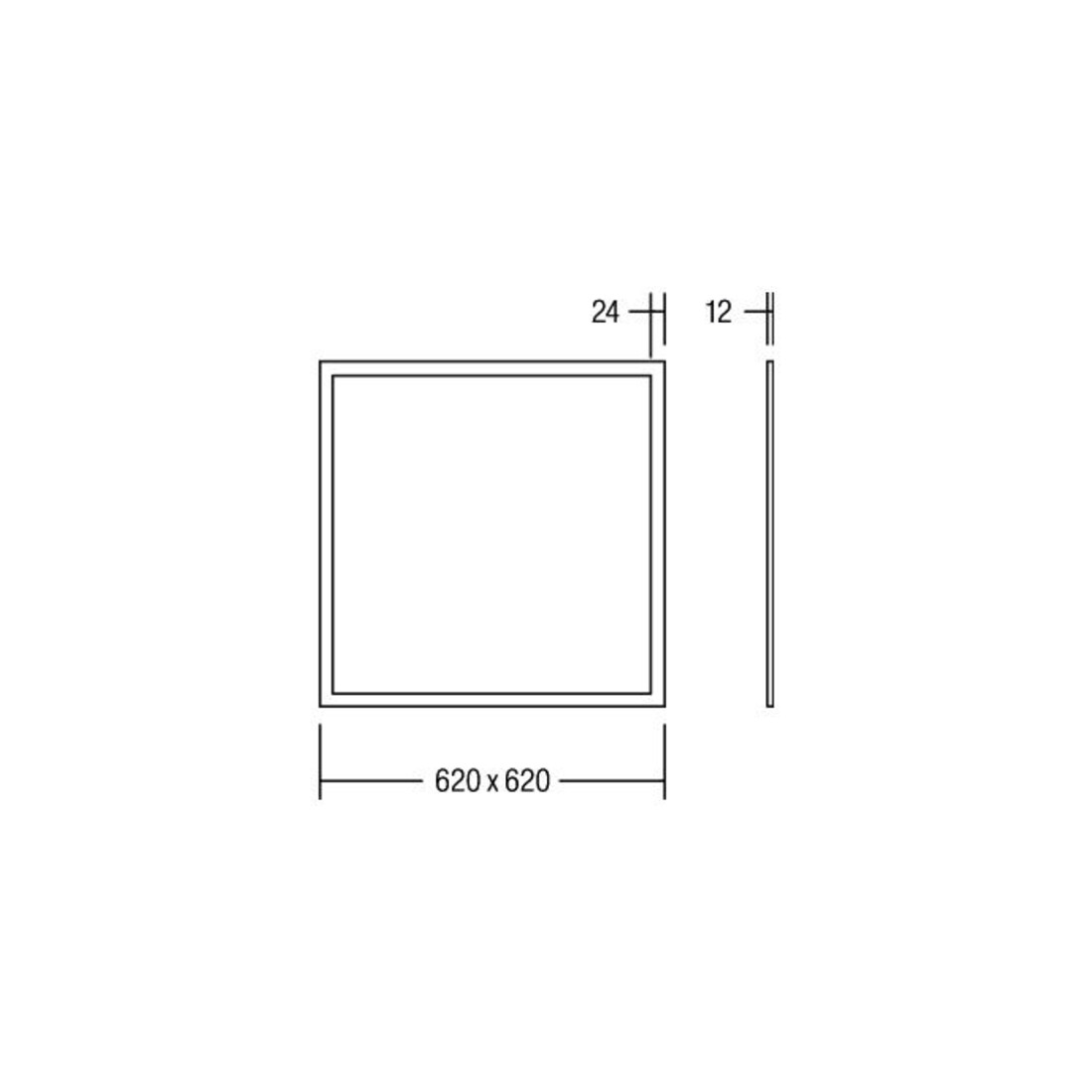 Brumberg Leuchten LED-Panel M625 840, DALI Multilumen 32048074