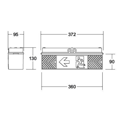 Brumberg Leuchten LED-Rettungszeichenleuchte mit Piktogramm, 3/8h 79031004