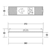 Brumberg Leuchten LED-Rettungszeichenleuchte mit Piktogramm, 3/8h 79130004-5