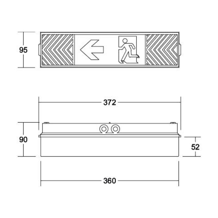Brumberg Leuchten LED-signalisation de secours avec pictogramme, 3/8h 79130004