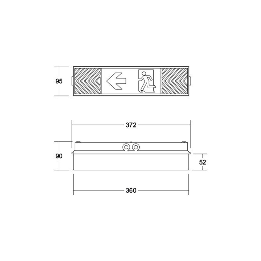 Brumberg Leuchten LED-signalisation de secours avec pictogramme, 3/8h 79130004