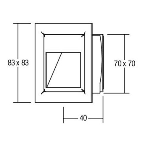 Brumberg Leuchten LED-Wand-EB-Leuchte alu Power-LED wws, 1W 0P3729WW