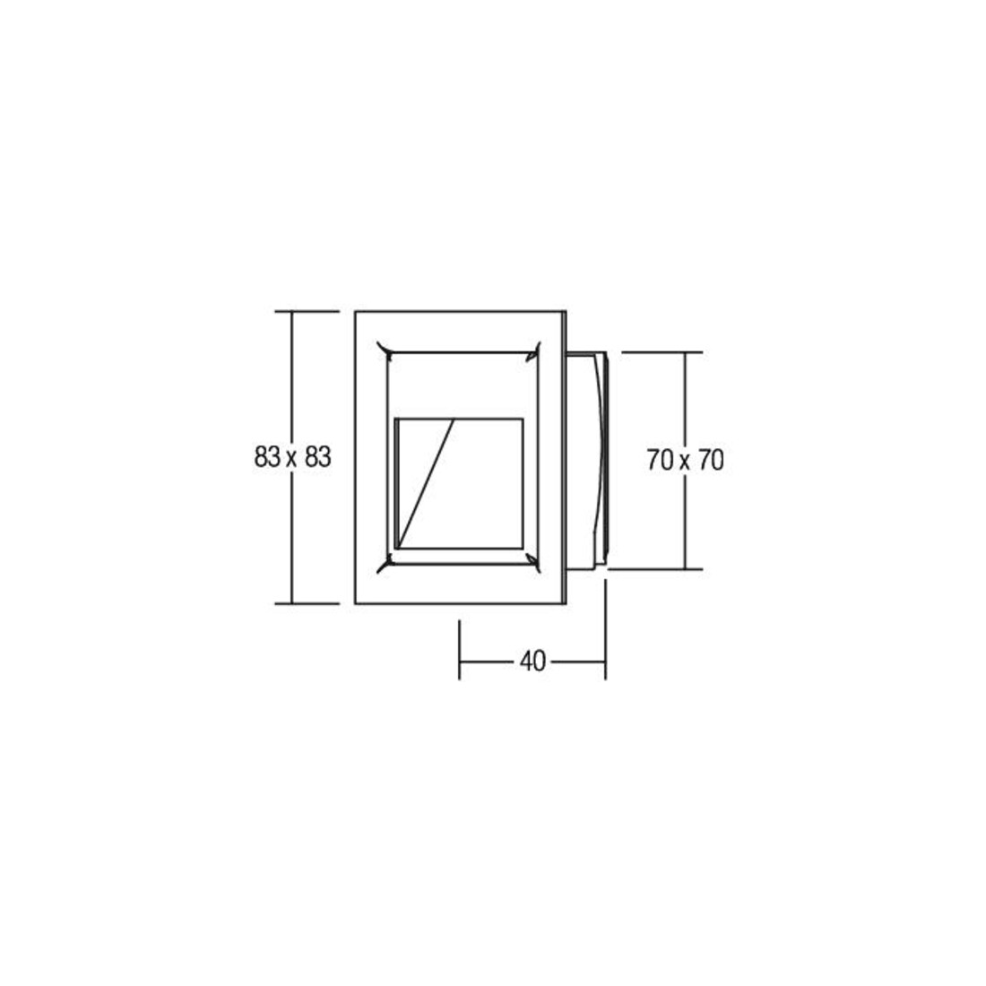 Brumberg Leuchten LED-Wand-EB-Leuchte alu Power-LED wws, 1W 0P3729WW