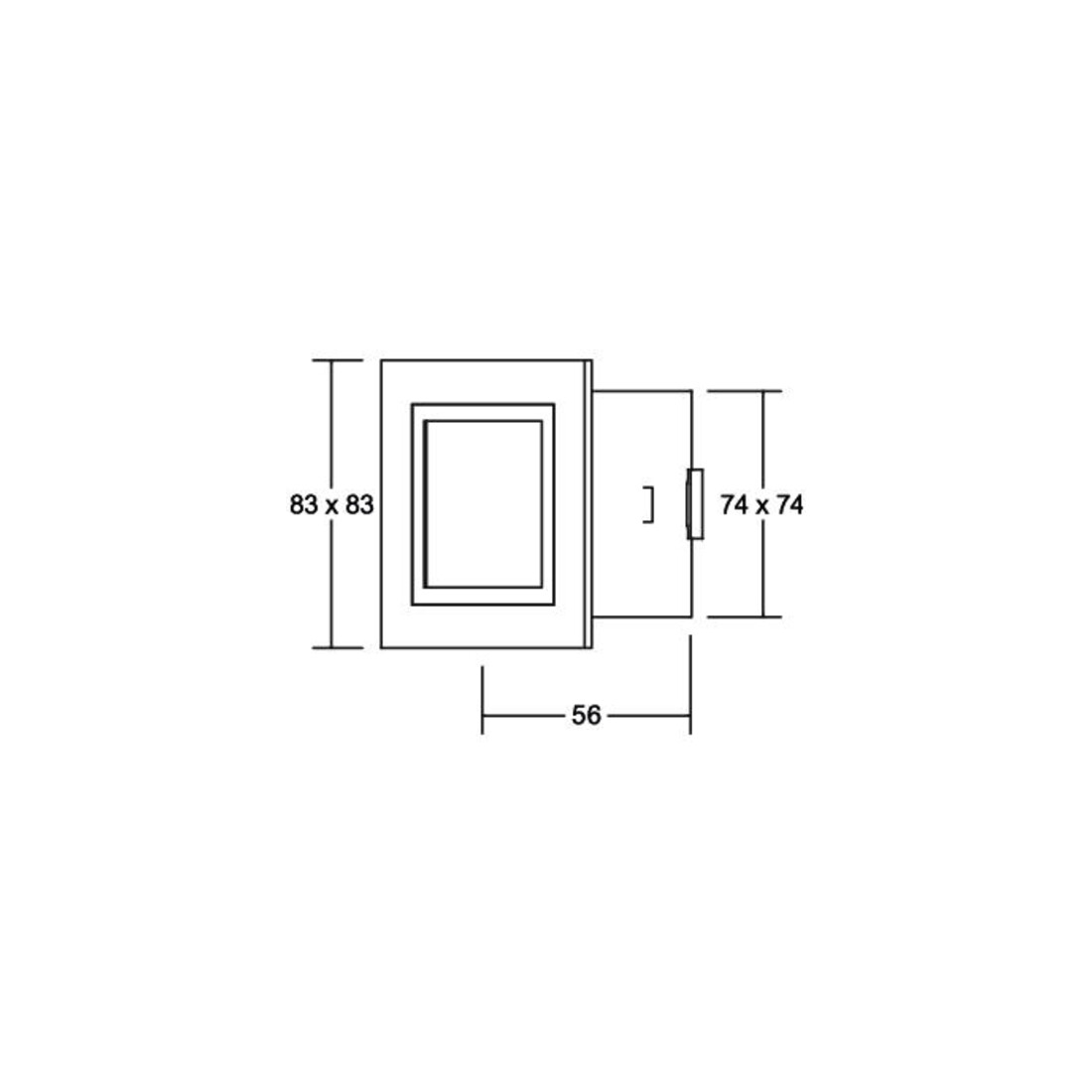 Brumberg Leuchten LED-Wand-EB-Leuchte alu Power-LED wws, 1W 0P3730WW