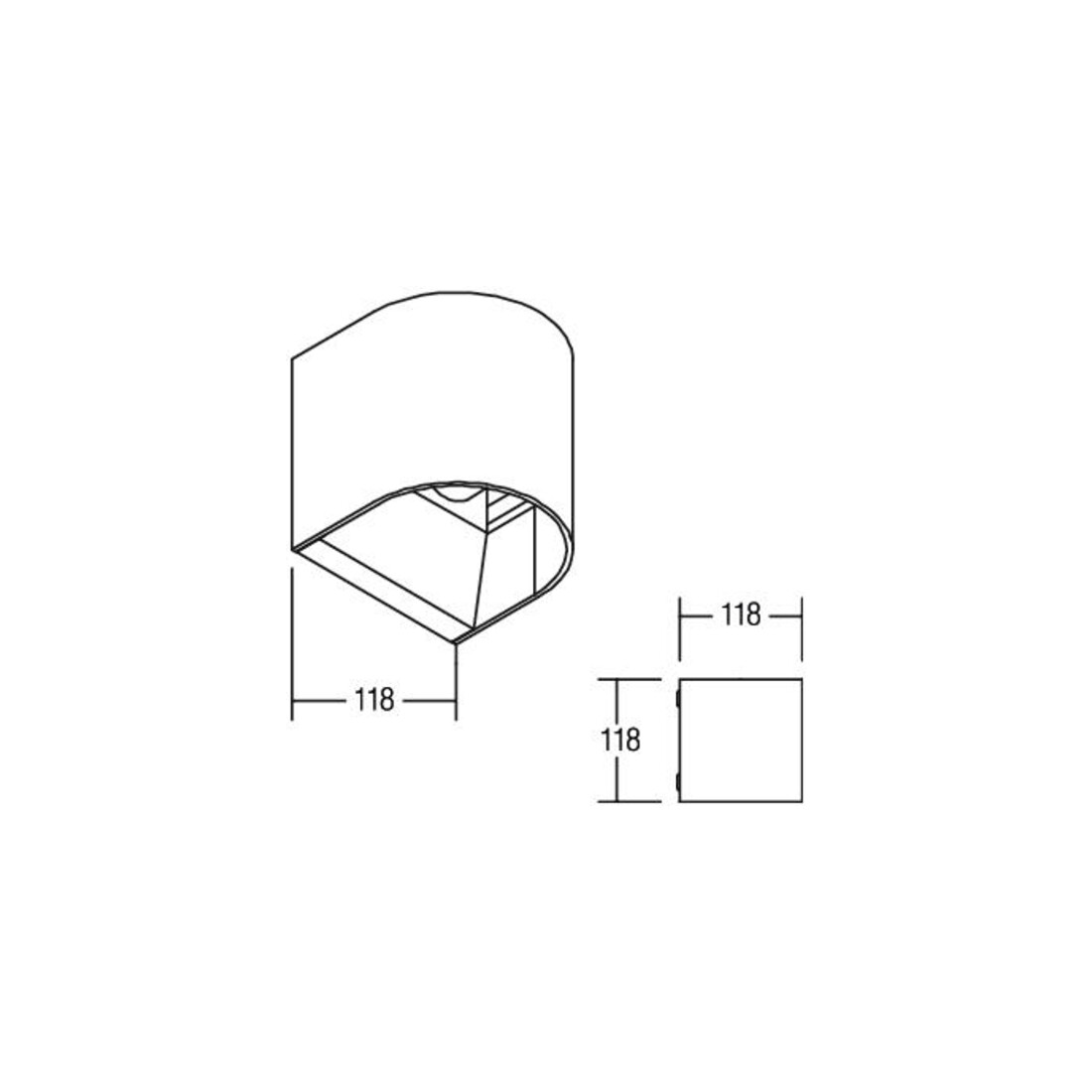Brumberg Leuchten LED-Wandaufbauleuchte 3000K 230V schwarz 60026183