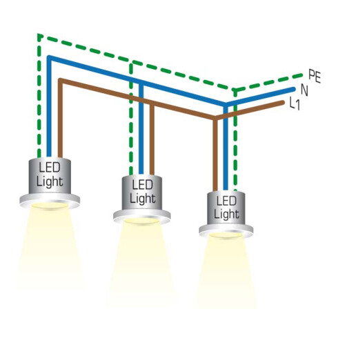 Brumberg Leuchten LED-Wandleuchte 1W/230V LED wws 0R3929WW