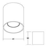 Brumberg Leuchten Module d'extension rond structure noire 45130180-4