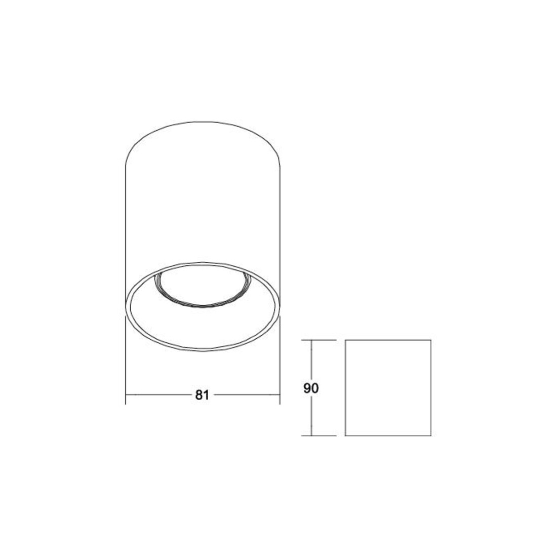 Brumberg Leuchten Module d'extension rond structure noire 45130180