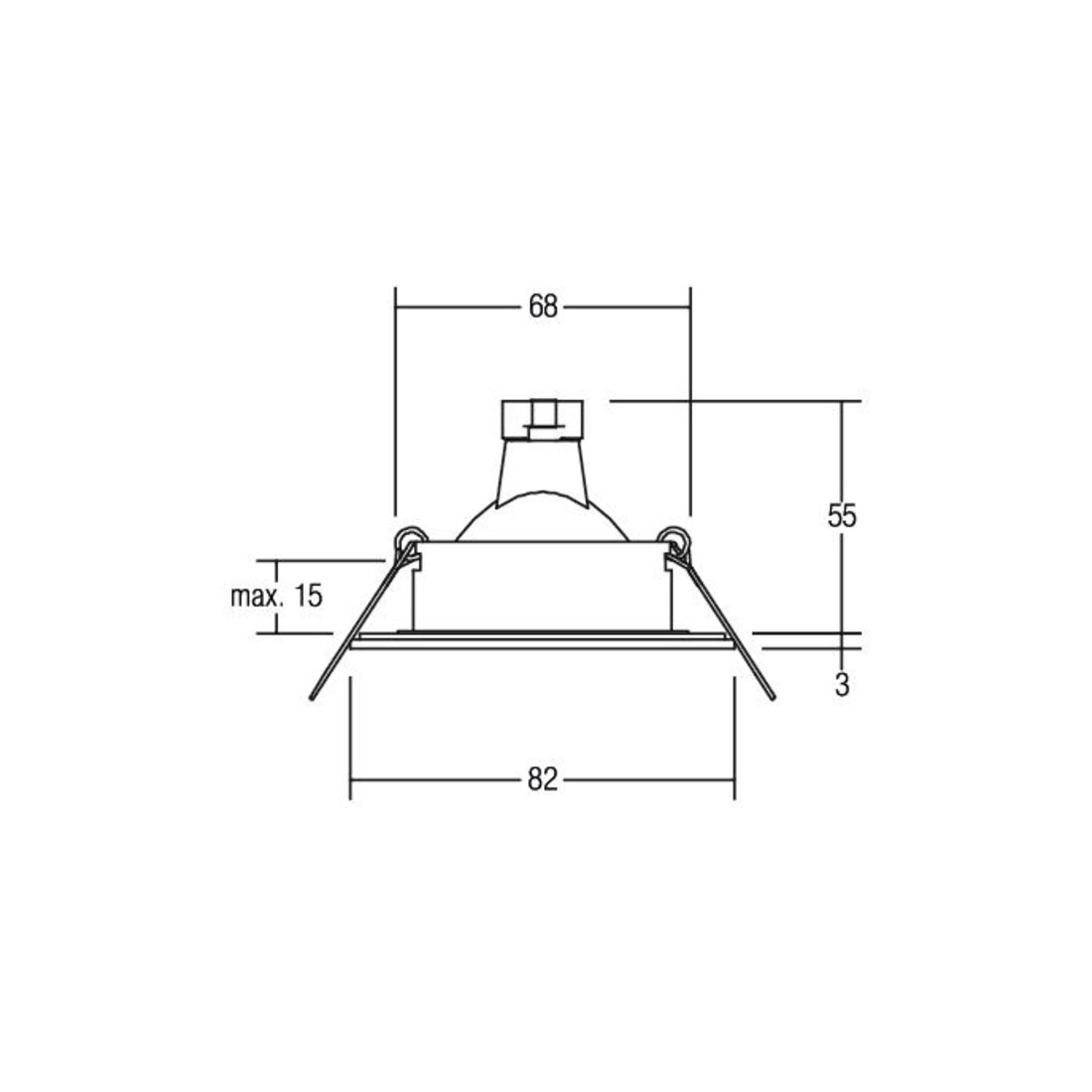 Brumberg Leuchten NV-Einbauleuchte 50W GX5,3 edelstahl 26004220