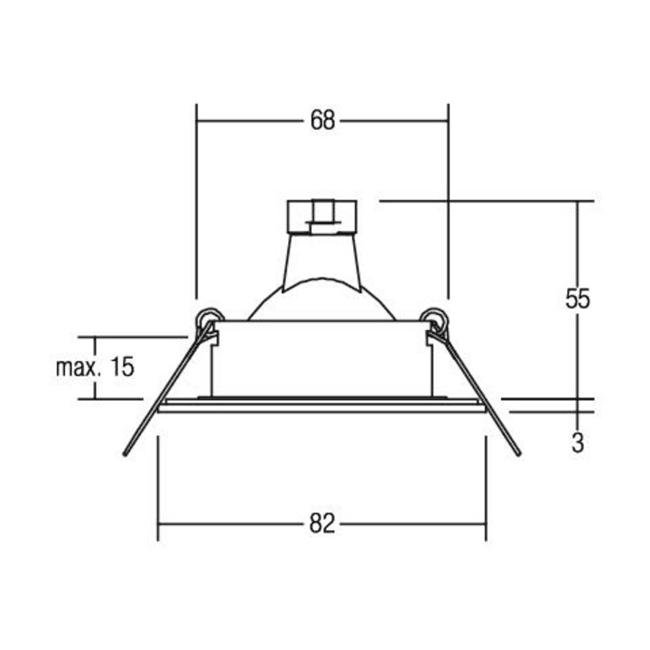 Brumberg Leuchten NV-Einbauleuchte 50W GX5,3 edelstahl 26004220