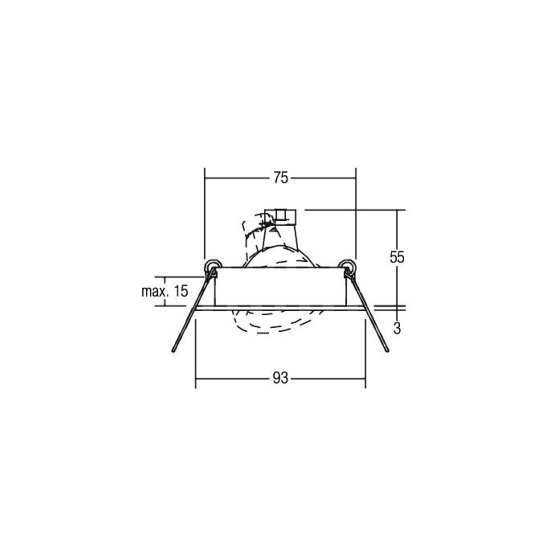 Brumberg Leuchten NV-Einbaustrahler GX5,3/50W alumatt 00006925