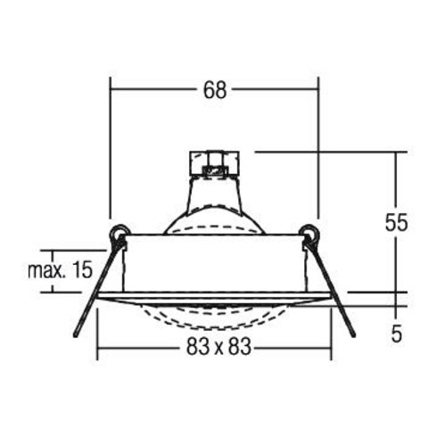 Brumberg Leuchten NV-Einbaustrahler GX5,3 50W chr 00196402