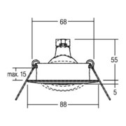 Brumberg Leuchten NV-Einbaustrahler GX5,3 50W chr-mt 00196303-4