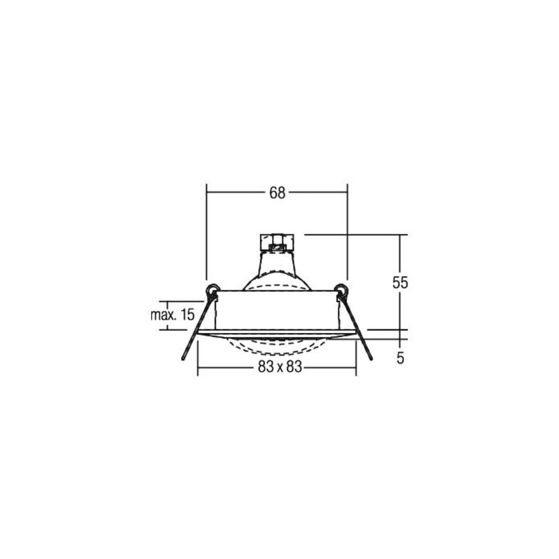 Brumberg Leuchten NV-Einbaustrahler GX5,3 50W chr-mt 00196403