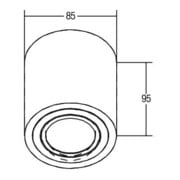 Brumberg Leuchten Plafonnier LED 3000K blanc 12063173-4