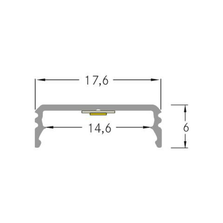 Brumberg Leuchten Profil d'installation plat 1000x17,6x6 mm 53380261