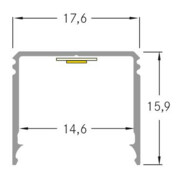 Brumberg Leuchten Profilé d'ajout haut 1000x17,6x15,9mm 53381261-2