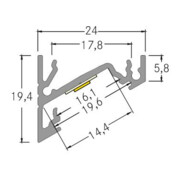 Brumberg Leuchten Profilé d'angle à fixer 2000x24x19,4mm 53385262-4