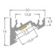 Brumberg Leuchten Profilé d'angle LED 2000 mm alu anodisé 53700260