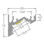 Brumberg Leuchten Profilé d'angle LED 2000 mm alu anodisé 53700260-4