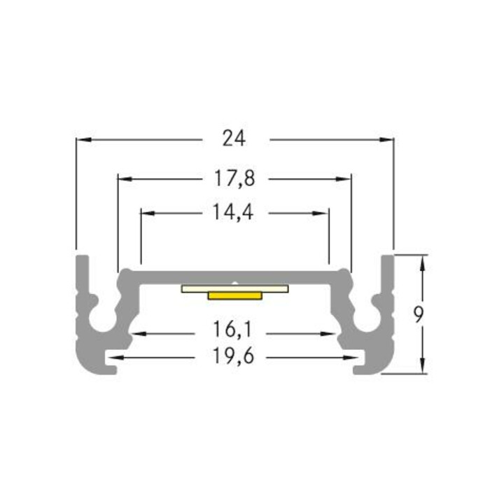 Brumberg Leuchten Profilé LED en aluminium 2000 mm 53602070