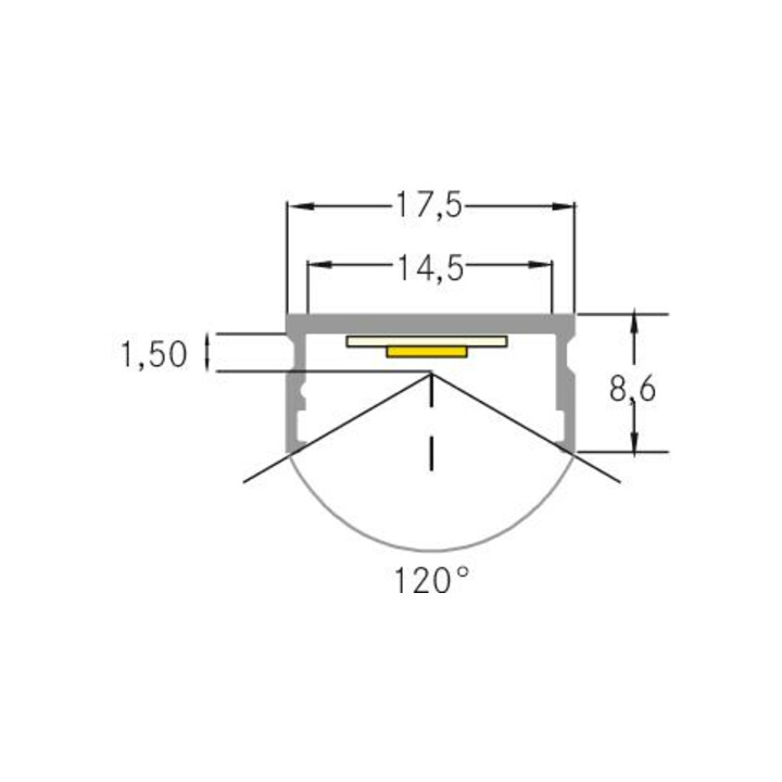 Brumberg Leuchten Profilé LED en aluminium 2000 mm 53604260