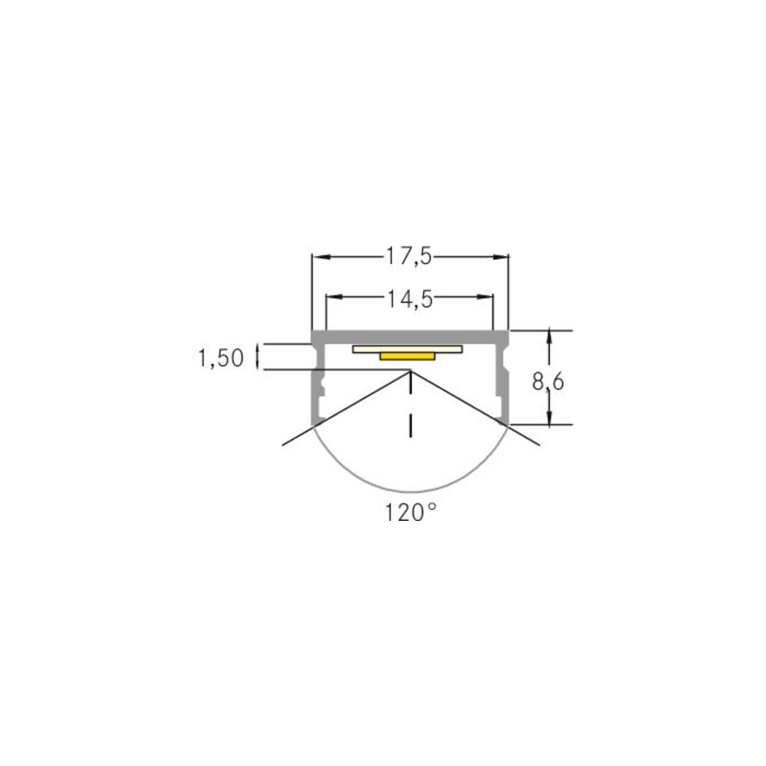 Brumberg Leuchten Profilé LED en aluminium 2000 mm 53604260