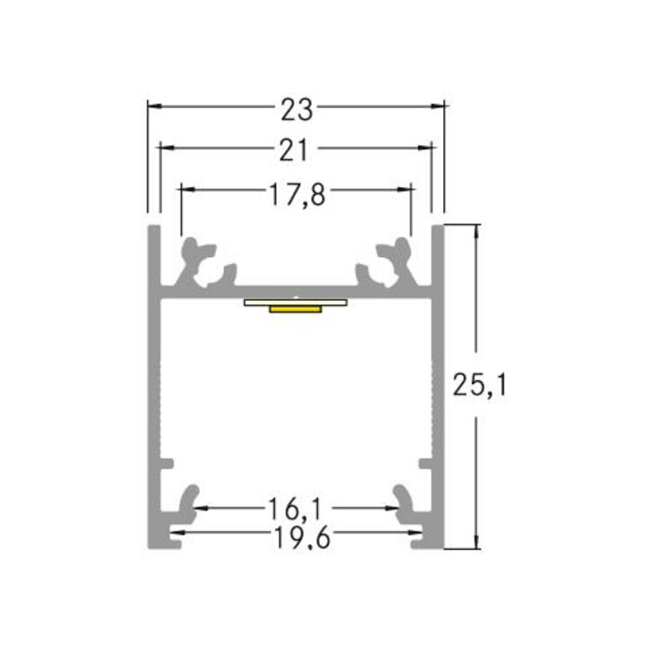 Brumberg Leuchten Profilé LED en aluminium 2000 mm argent 53603260