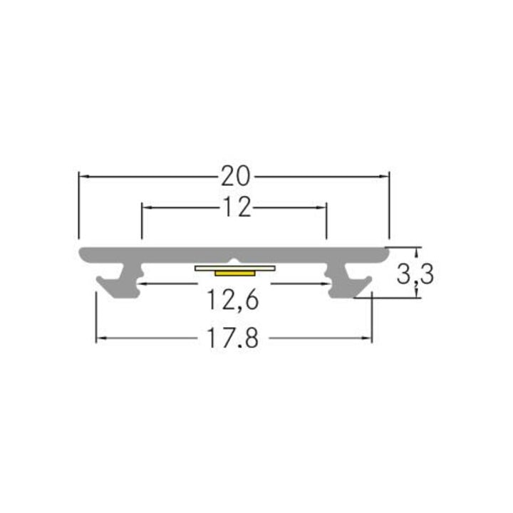 Brumberg Leuchten Profilé LED en aluminium 2000 mm argent 53753260