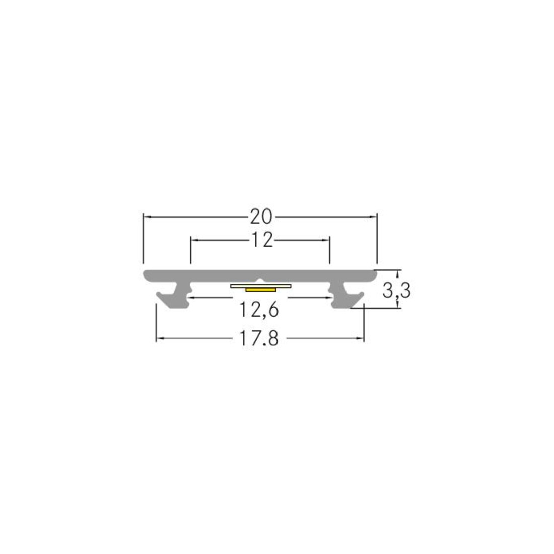Brumberg Leuchten Profilé LED en aluminium 2000 mm argent 53753260