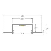 Brumberg Leuchten Profilé LED en aluminium 2000 mm blanc 53655070-3