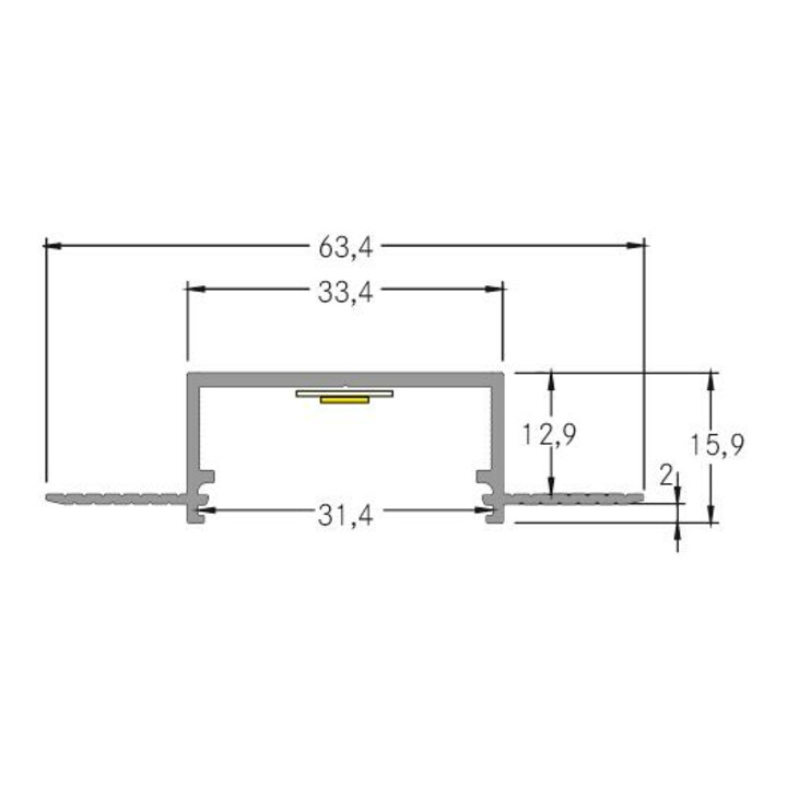 Brumberg Leuchten Profilé LED en aluminium 2000 mm blanc 53655070