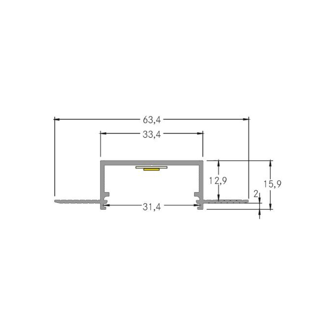 Brumberg Leuchten Profilé LED en aluminium 2000 mm blanc 53655070