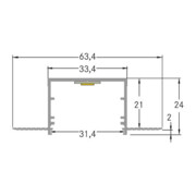 Brumberg Leuchten Profilé LED en aluminium 2000 mm blanc 53656070-5